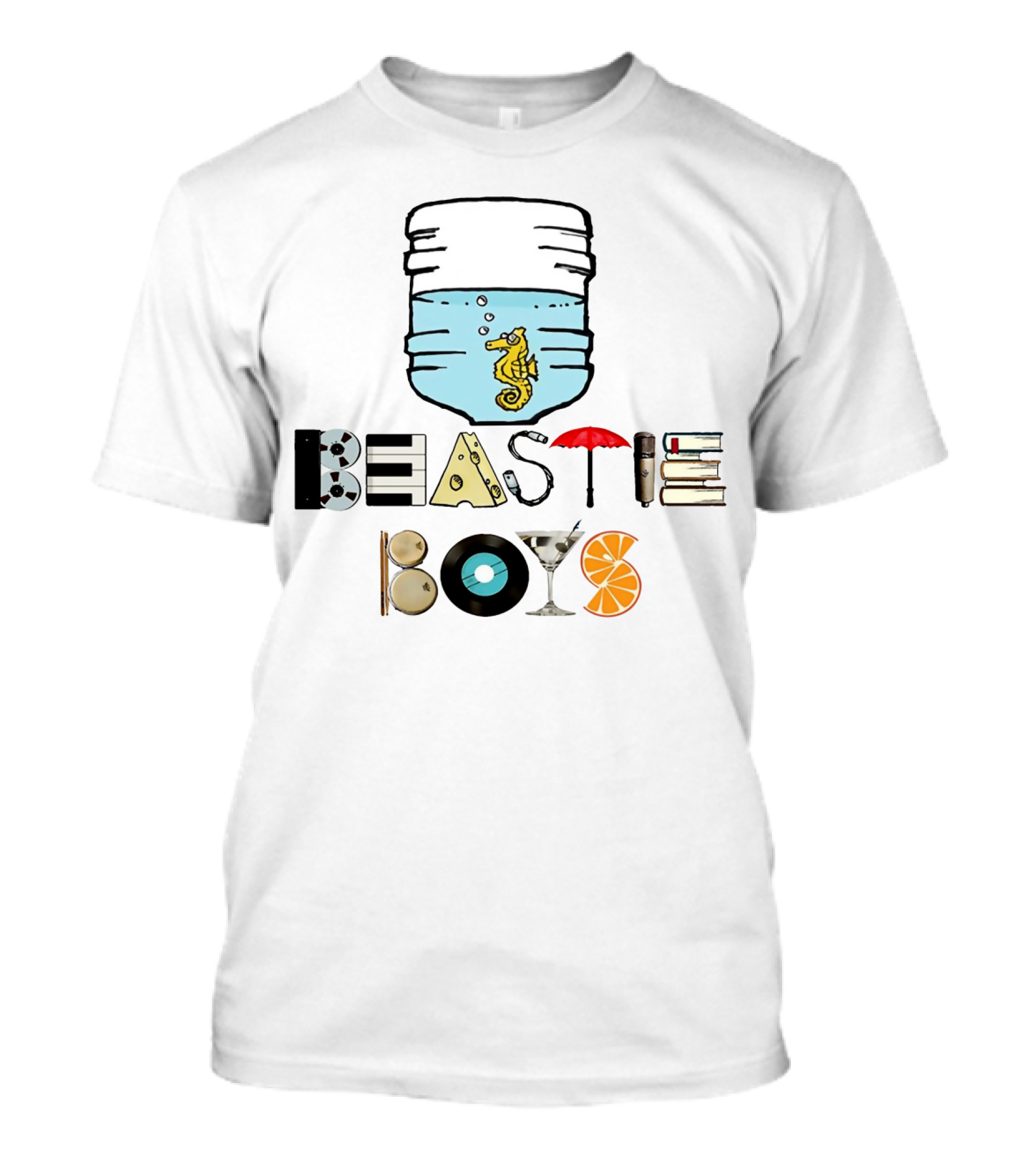 Beastie Boys Record Books Citrus Water Cooler Seahorse Umbrella Martini T-Shirt