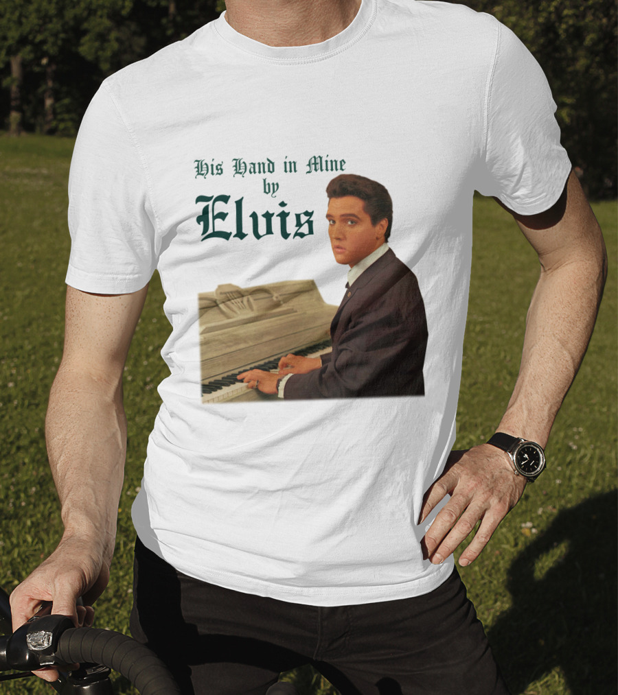 His Hand In Mine By Elvis At Piano T-Shirt