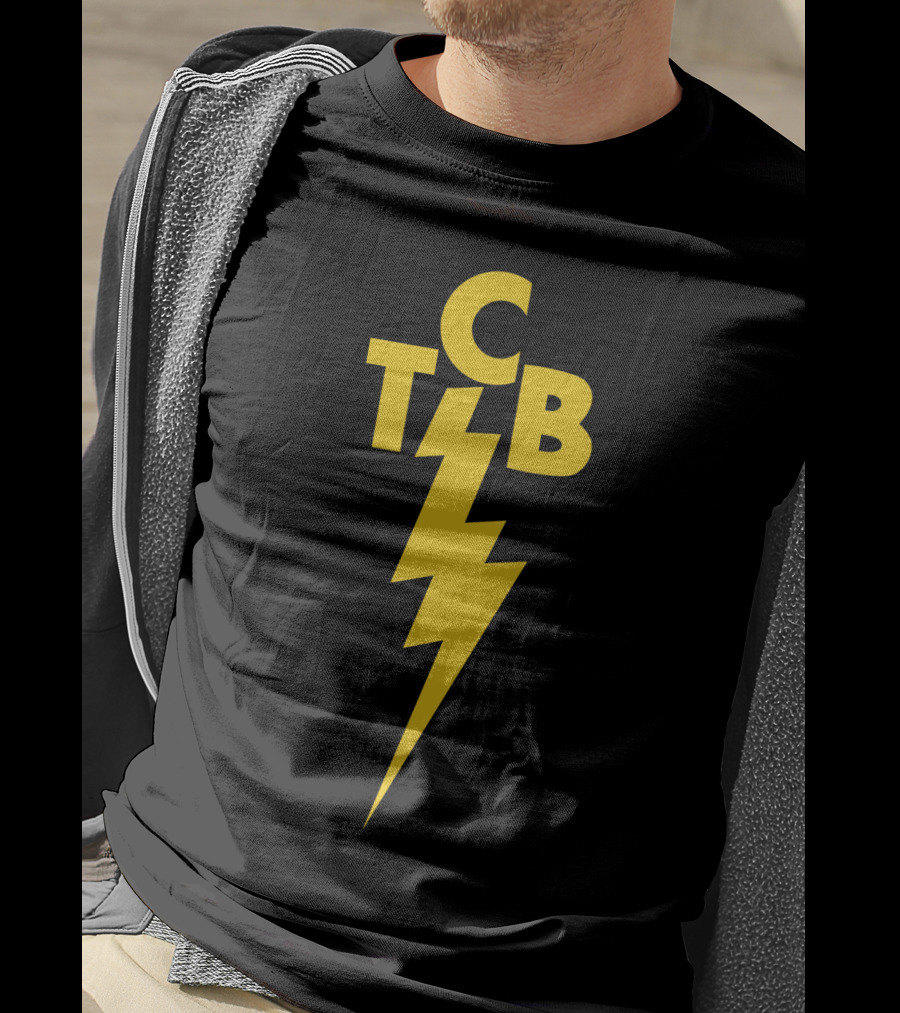 EVPL 15 TCB Taking Care Of Business Lightning Bolt Ringer T-Shirt