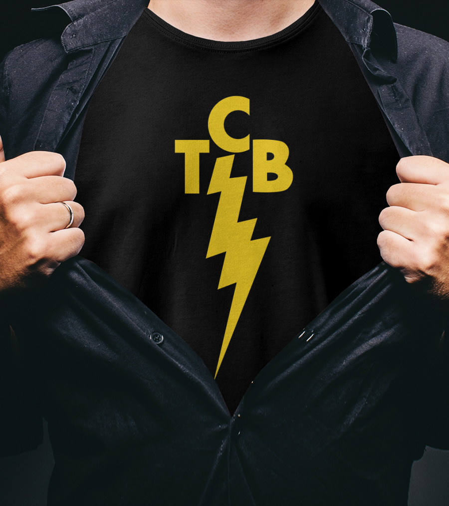 EVPL 15 TCB Taking Care Of Business Lightning Bolt Ringer T-Shirt