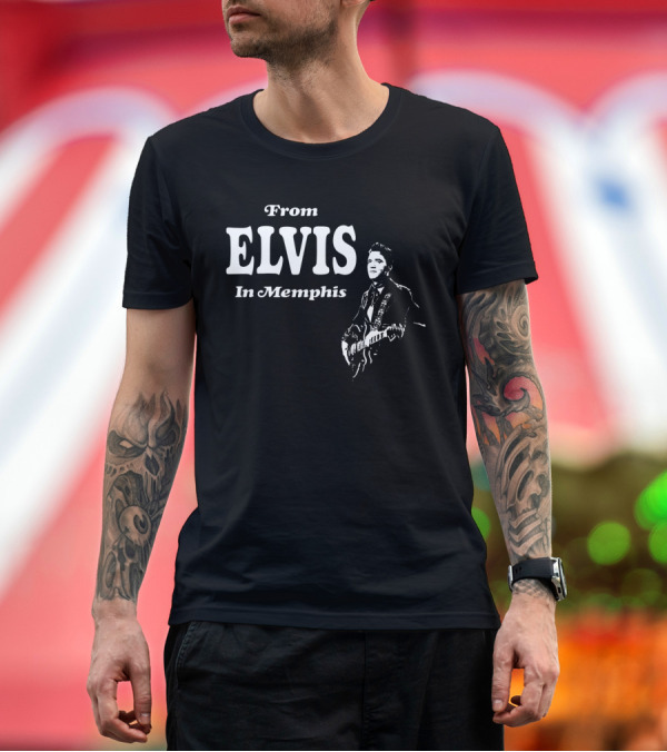Premium T-Shirt: Elvis Presley From Elvis in Memphis Guitar Performance T-Shirt Elvis Presley From Elvis in Memphis Guitar Performance T-Shirt