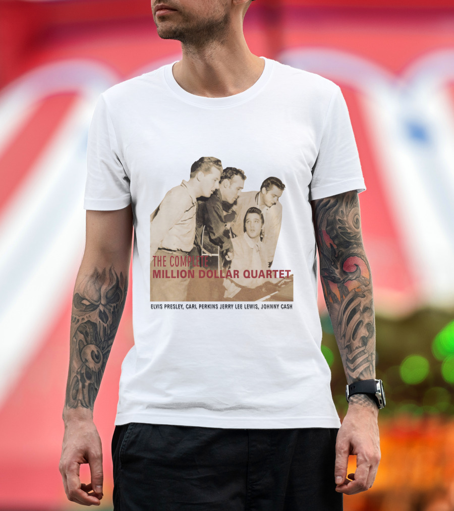 The Complete Million Dollar Quartet Elvis Presley Carl Perkins Jerry Lee Lewis Johnny Cash T-Shirt