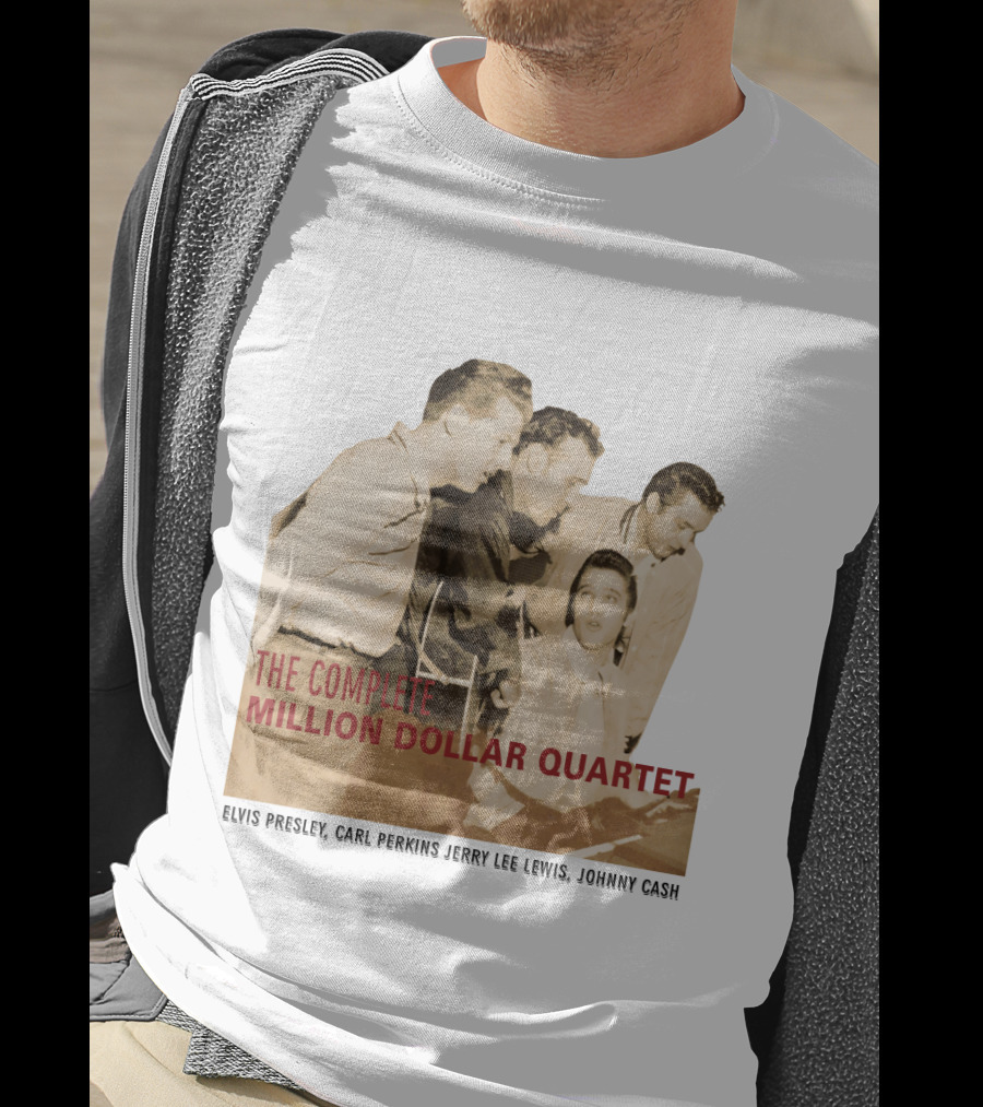 The Complete Million Dollar Quartet Elvis Presley Carl Perkins Jerry Lee Lewis Johnny Cash T-Shirt