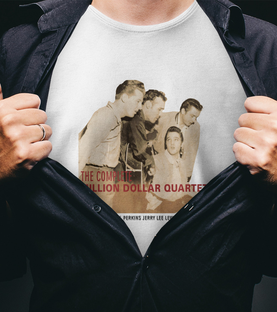 The Complete Million Dollar Quartet Elvis Presley Carl Perkins Jerry Lee Lewis Johnny Cash T-Shirt