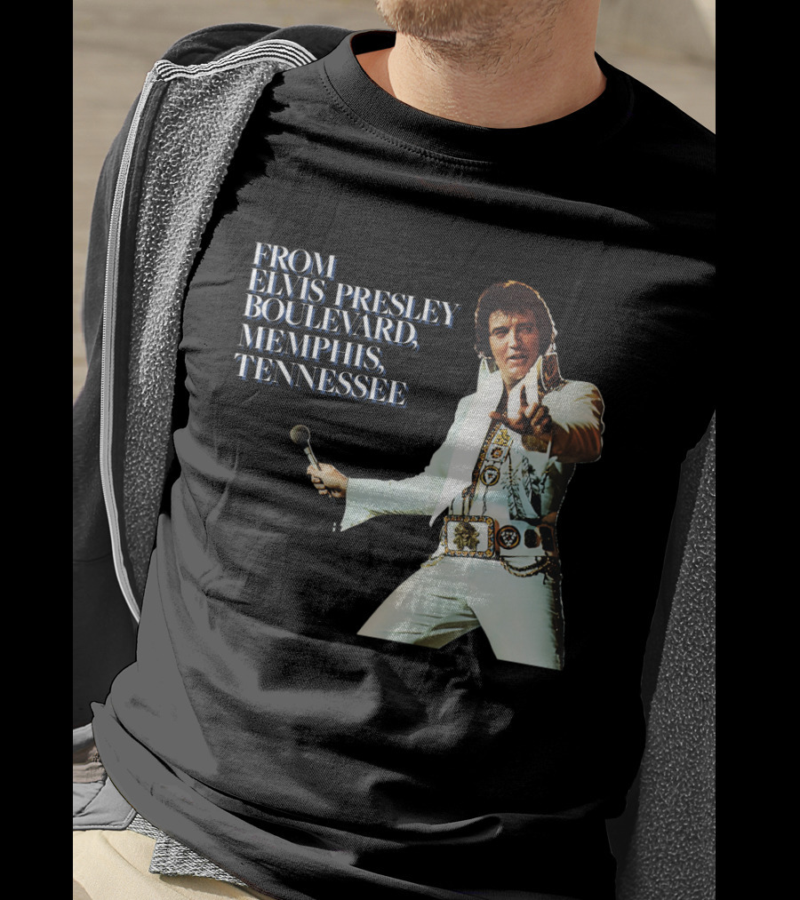 From Elvis Presley Boulevard Memphis Tennessee T-Shirt