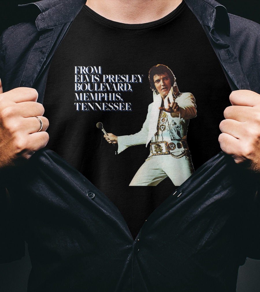From Elvis Presley Boulevard Memphis Tennessee T-Shirt