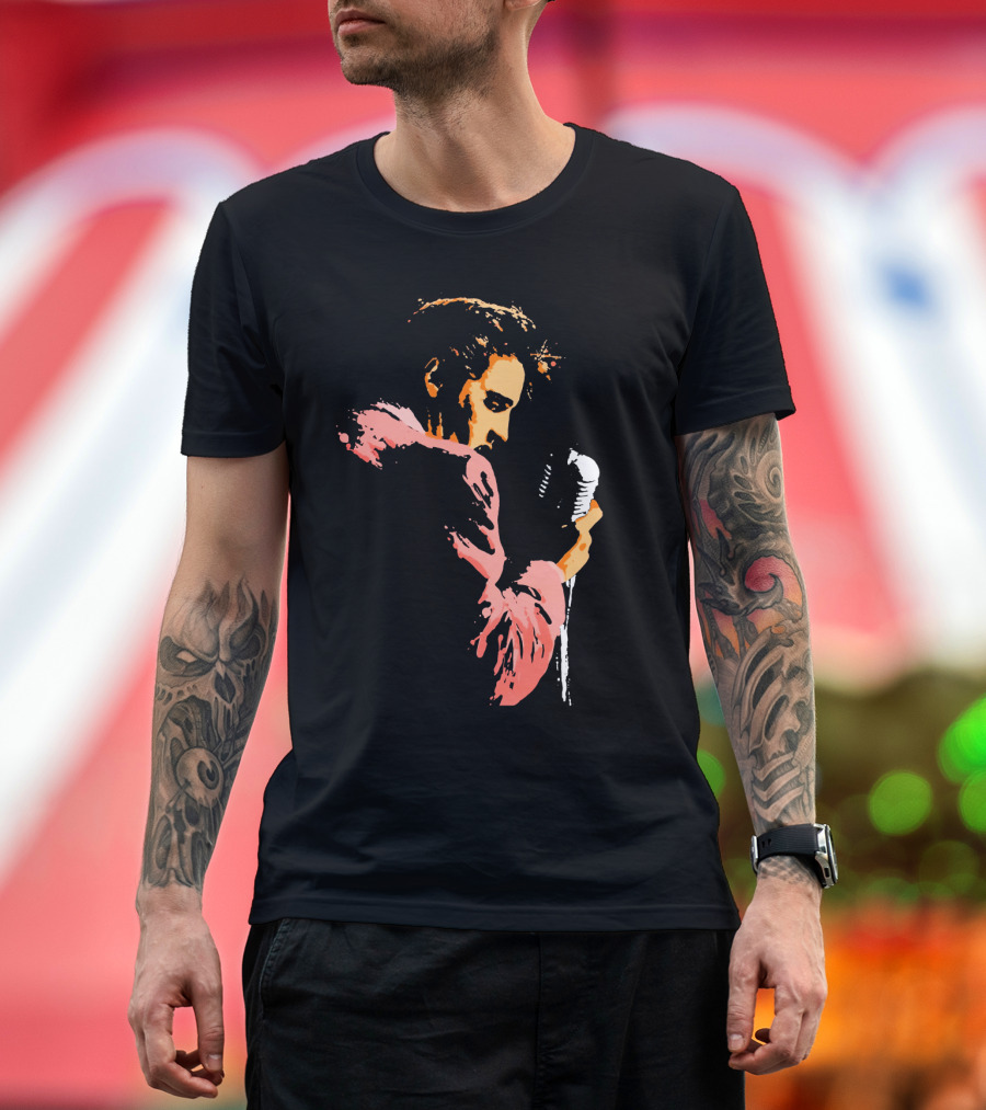 Evpl 22 Retro Microphone Performer Silhouette T-Shirt