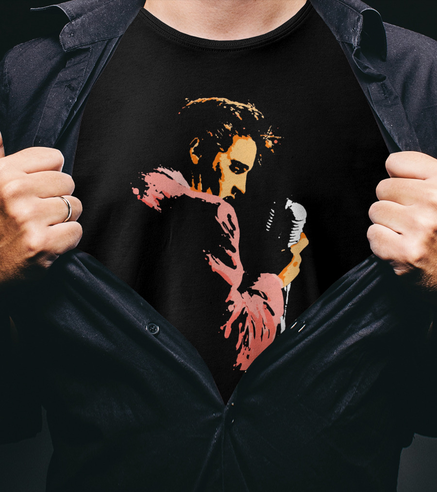 Evpl 22 Retro Microphone Performer Silhouette T-Shirt