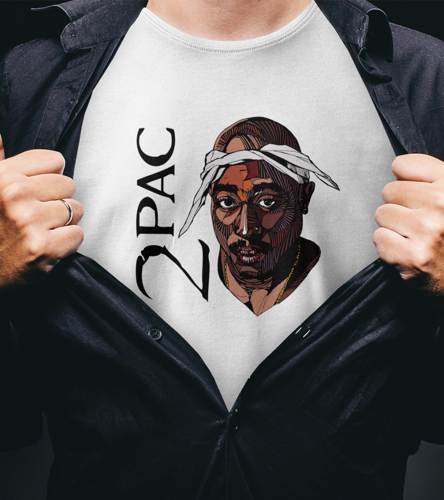 Tupac Shakur 2Pac Bandana Rapn T-Shirt