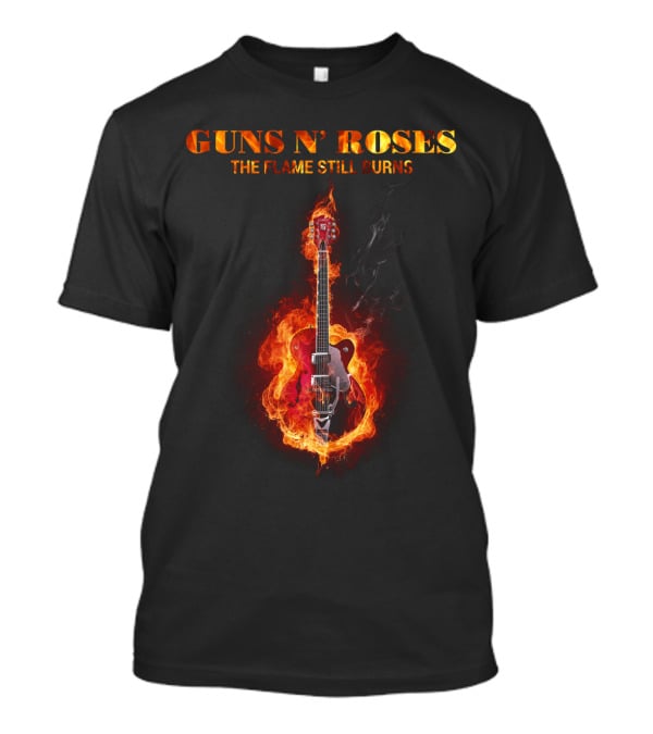 Guns N' Roses The Flame Still Burns Guitar Fire T-Shirt