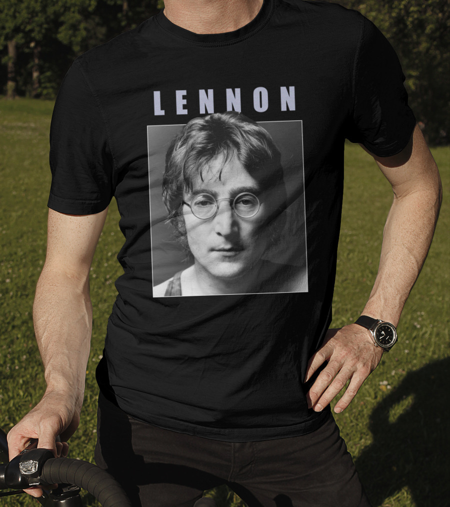 Lennon Black And White Portrait Photography T-Shirt