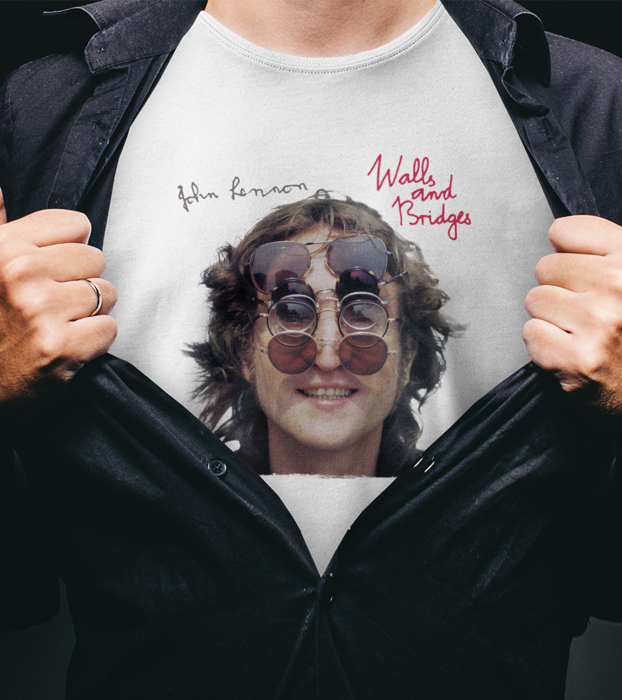 John Lennon Walls And Bridges Album Iconic Multi-Lens Sunglasses T-Shirt