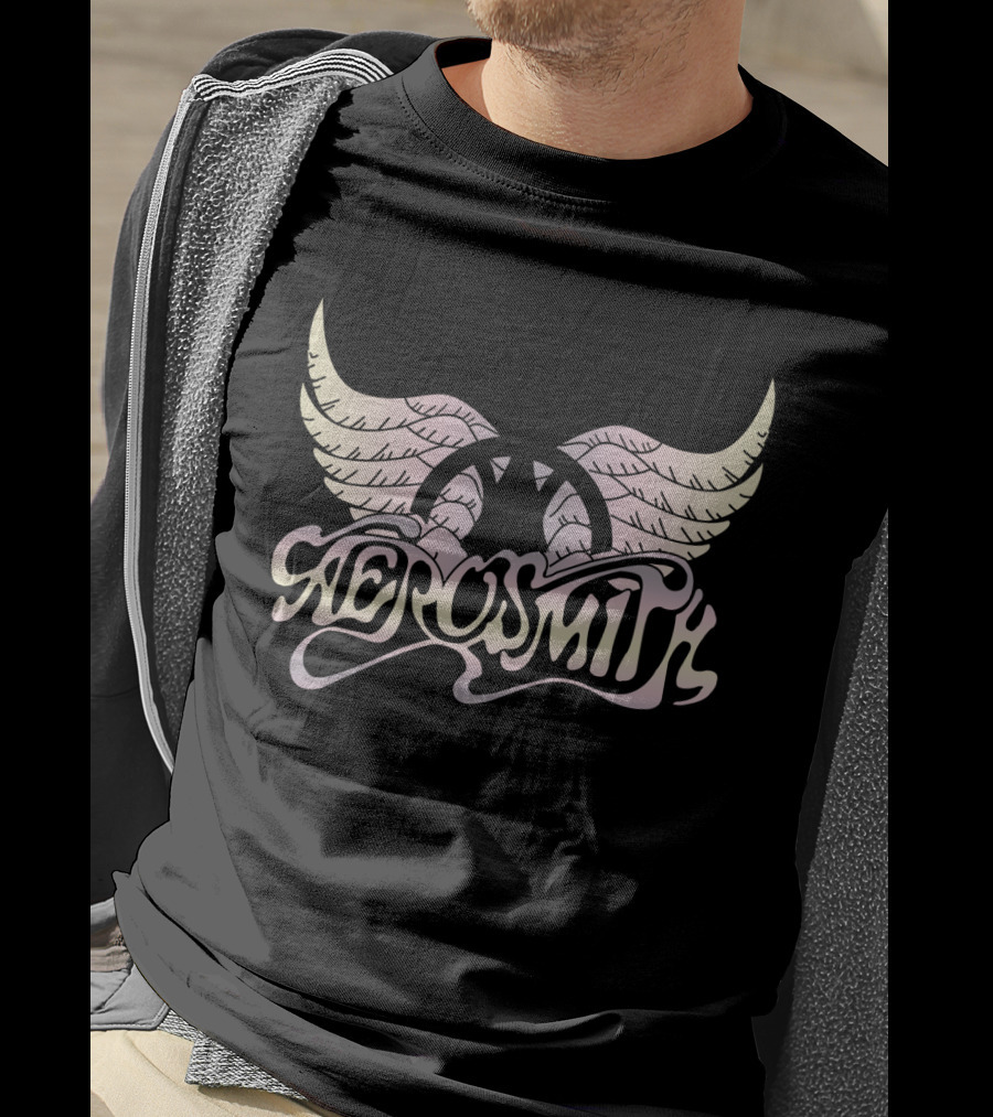 Aerosmith Winged Logo Faded Pinks T-Shirt