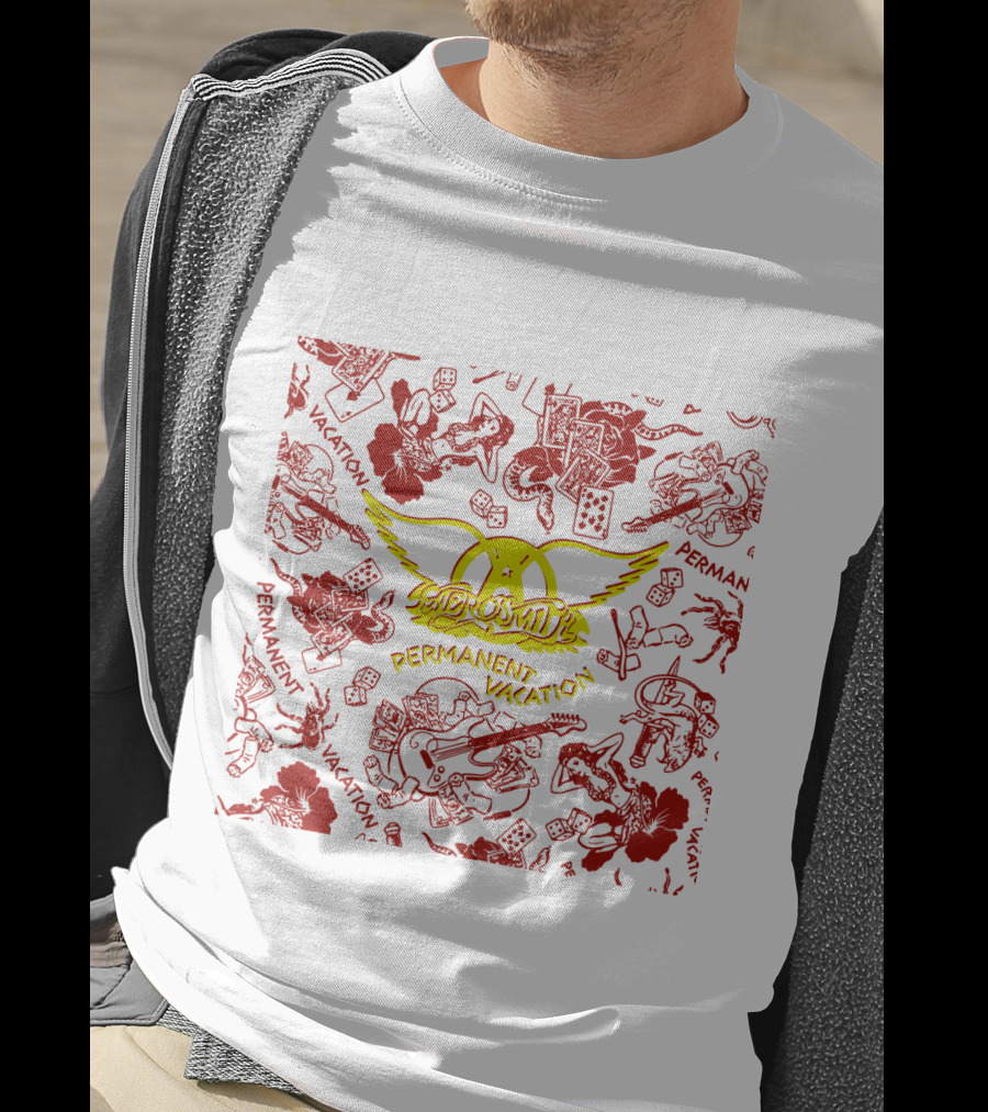 Aerosmith Permanent Vacation Album Art ARSM 06 T-Shirt