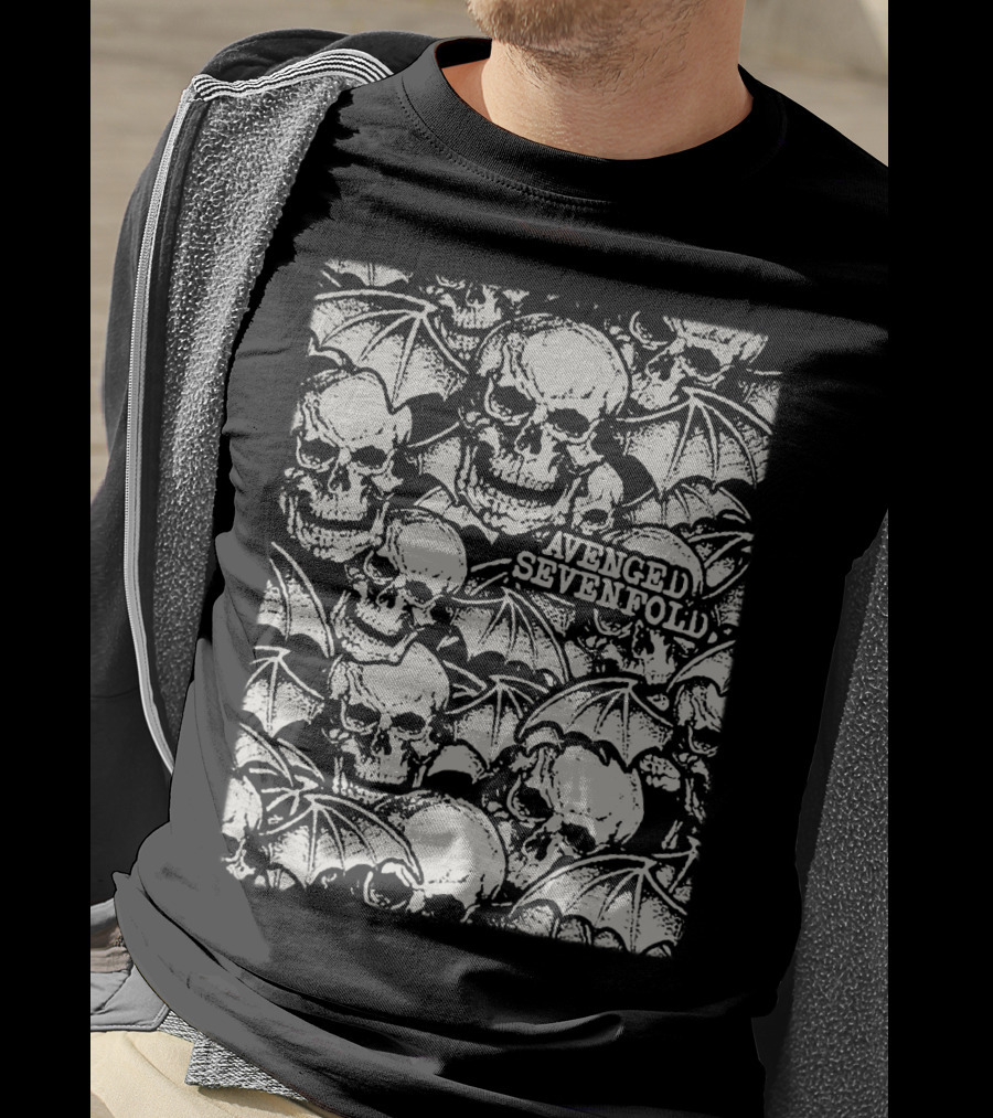Avenged Sevenfold Skull And Bat Wings T-Shirt