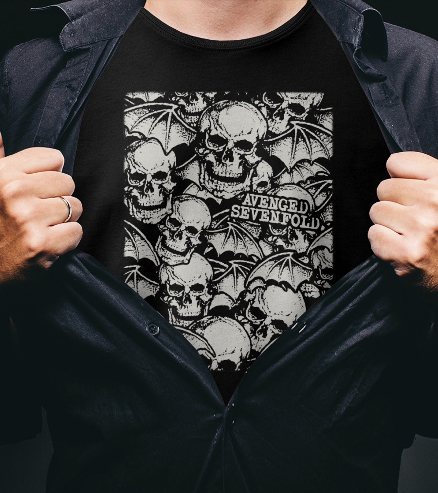 Avenged Sevenfold Skull And Bat Wings T-Shirt