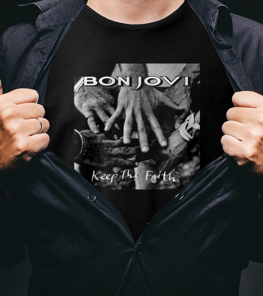 Bon Jovi Keep The Faith Hands Unity T-Shirt