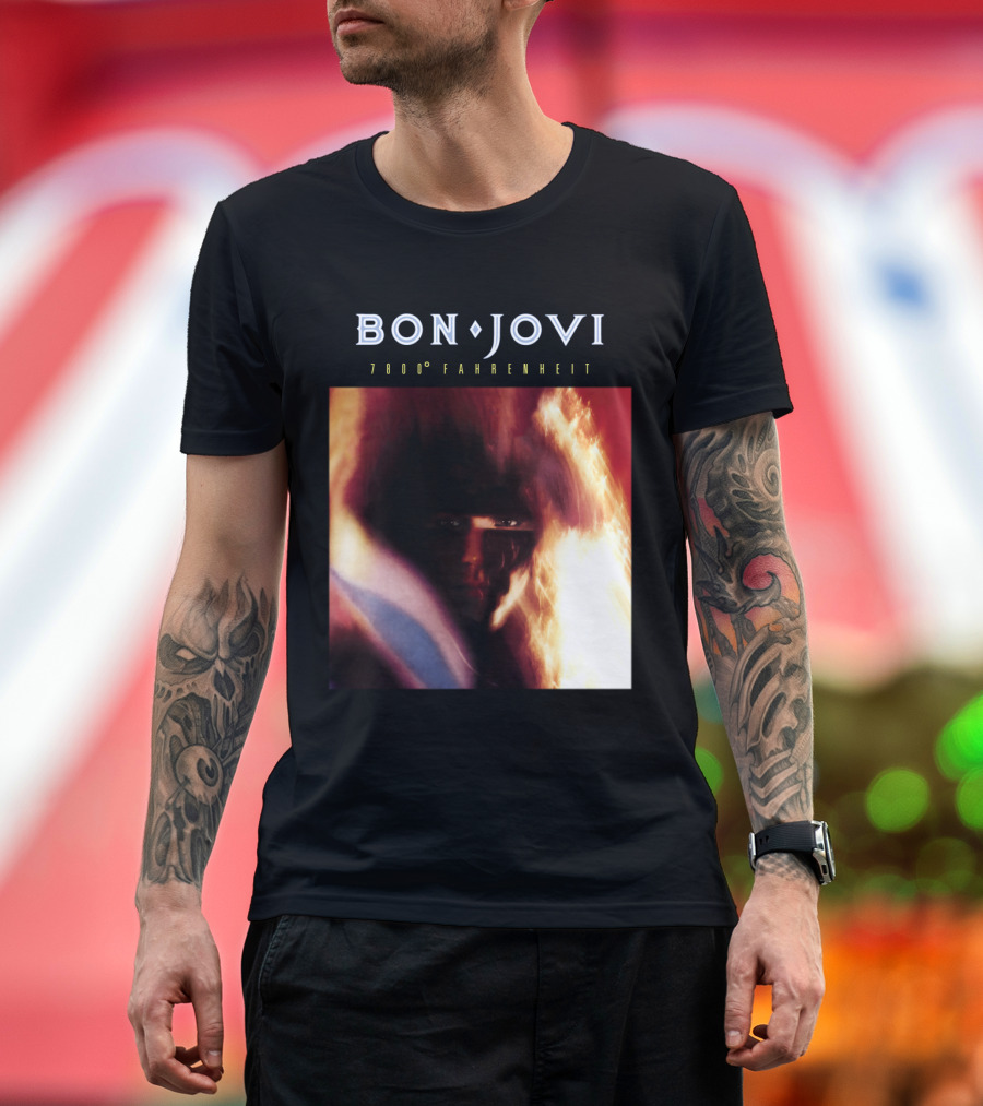 Bon Jovi 7800 Degrees Fahrenheit Album T-Shirt