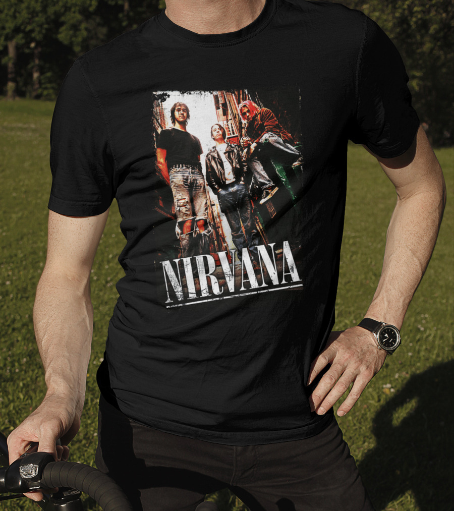 Nirvana Nvn 14 Grunge Band Photo T-Shirt