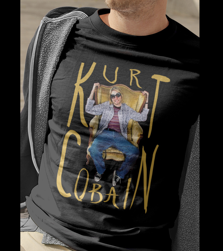 Kurt Cobain Sitting On Chair T-Shirt
