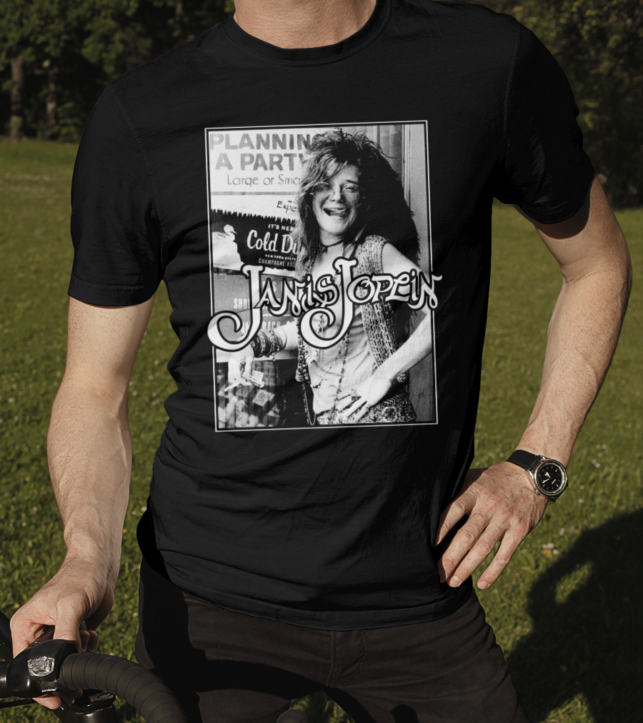 Janis Joplin Cold Drink Planning A Party T-Shirt
