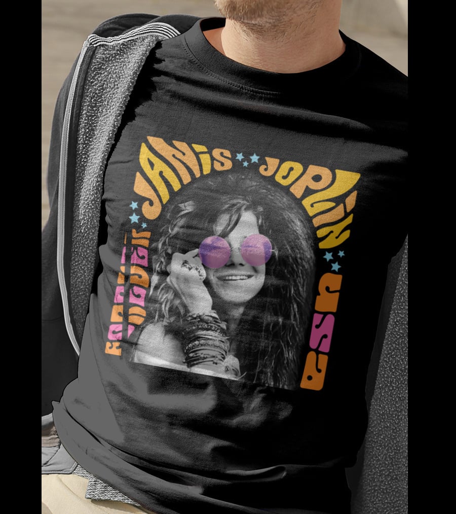 Janis Joplin Forever USA JNJL 09 Postage Stamp T-Shirt