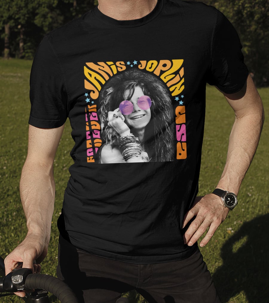 Janis Joplin Forever USA JNJL 09 Postage Stamp T-Shirt