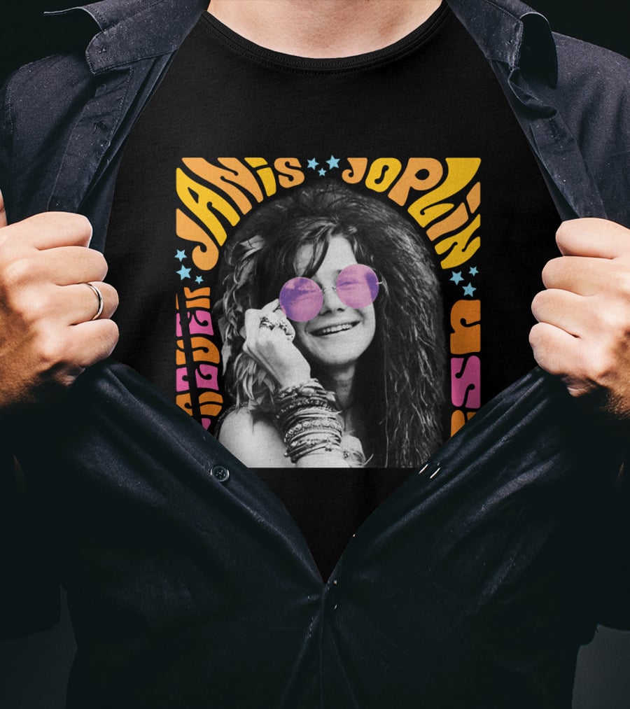 Janis Joplin Forever USA JNJL 09 Postage Stamp T-Shirt
