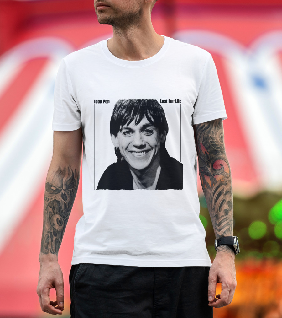 Iggy Pop Lust for Life Smiling Portrait IP&ST 02 T-Shirt