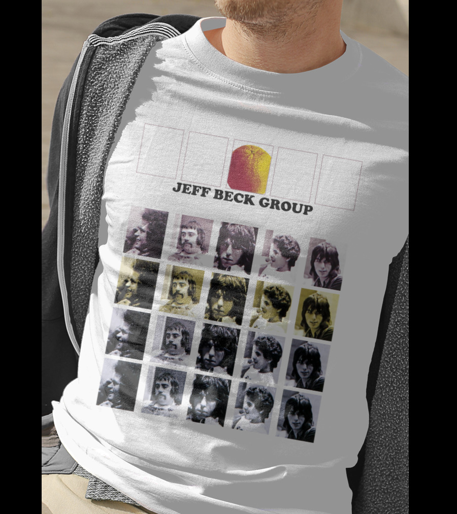 TJB 10 The Jeff Beck Group Retro Collage Portraits T-Shirt