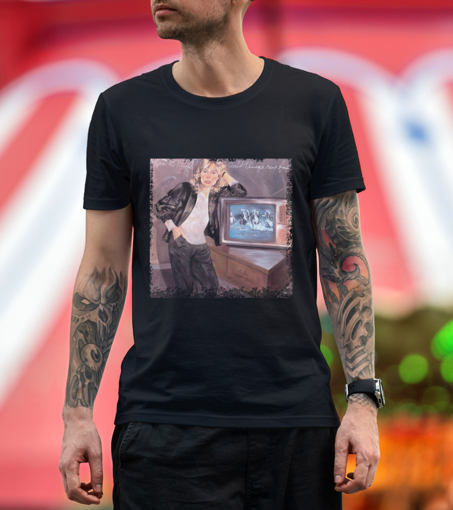 Joni Mitchell Wild Things Run Fast Album Cover T-Shirt