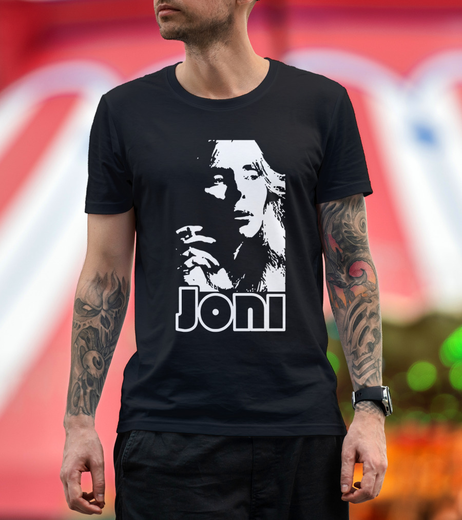 Joni Mitchell Black And White Classic T-Shirt