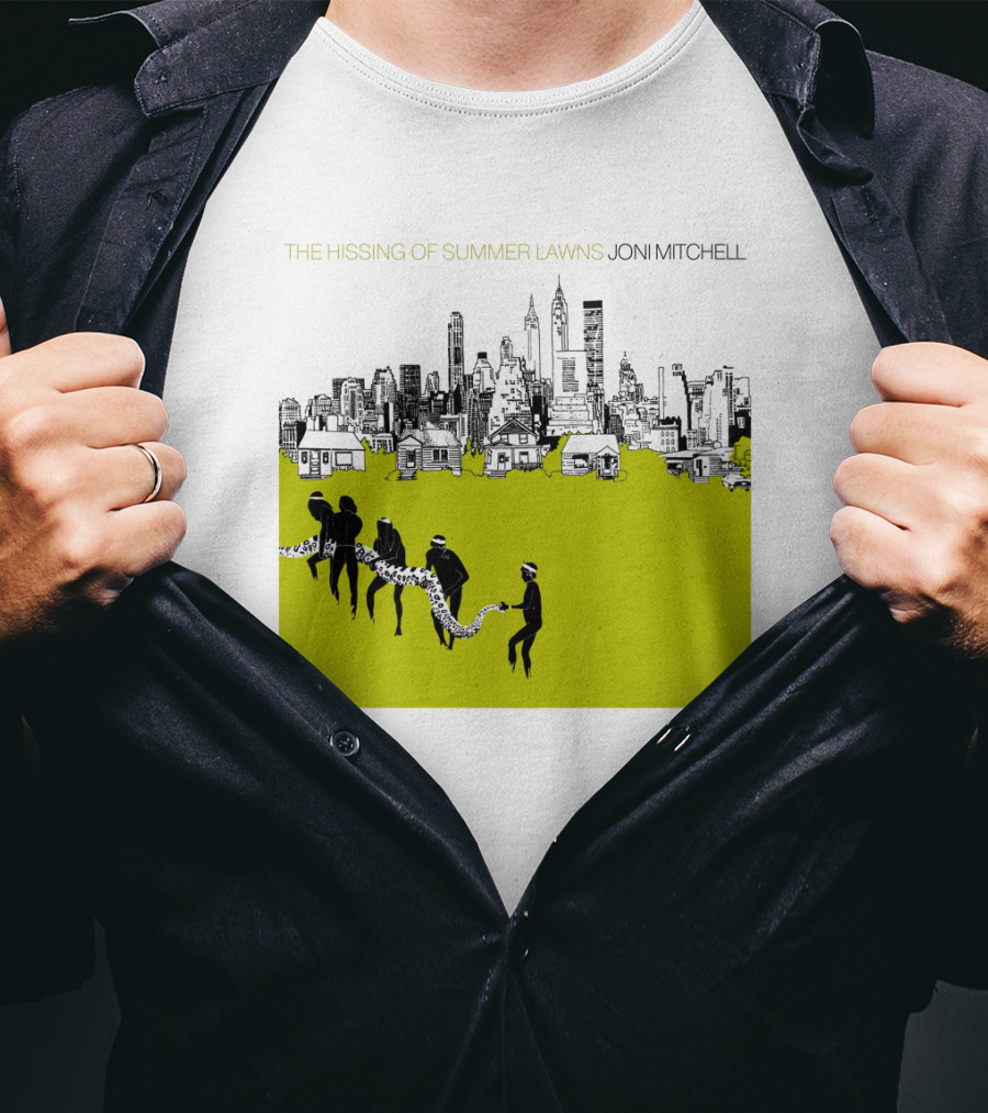 Joni Mitchell The Hissing Of Summer Lawns Cityscape Lawns T-Shirt