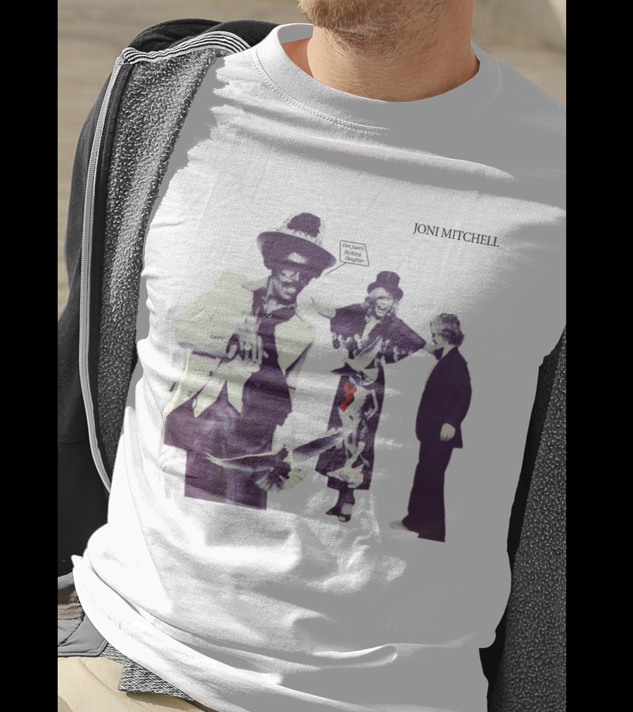 Joni Mitchell Don Juan's Reckless Daughter Album Cover Imagery With Figures And Birds T-Shirt