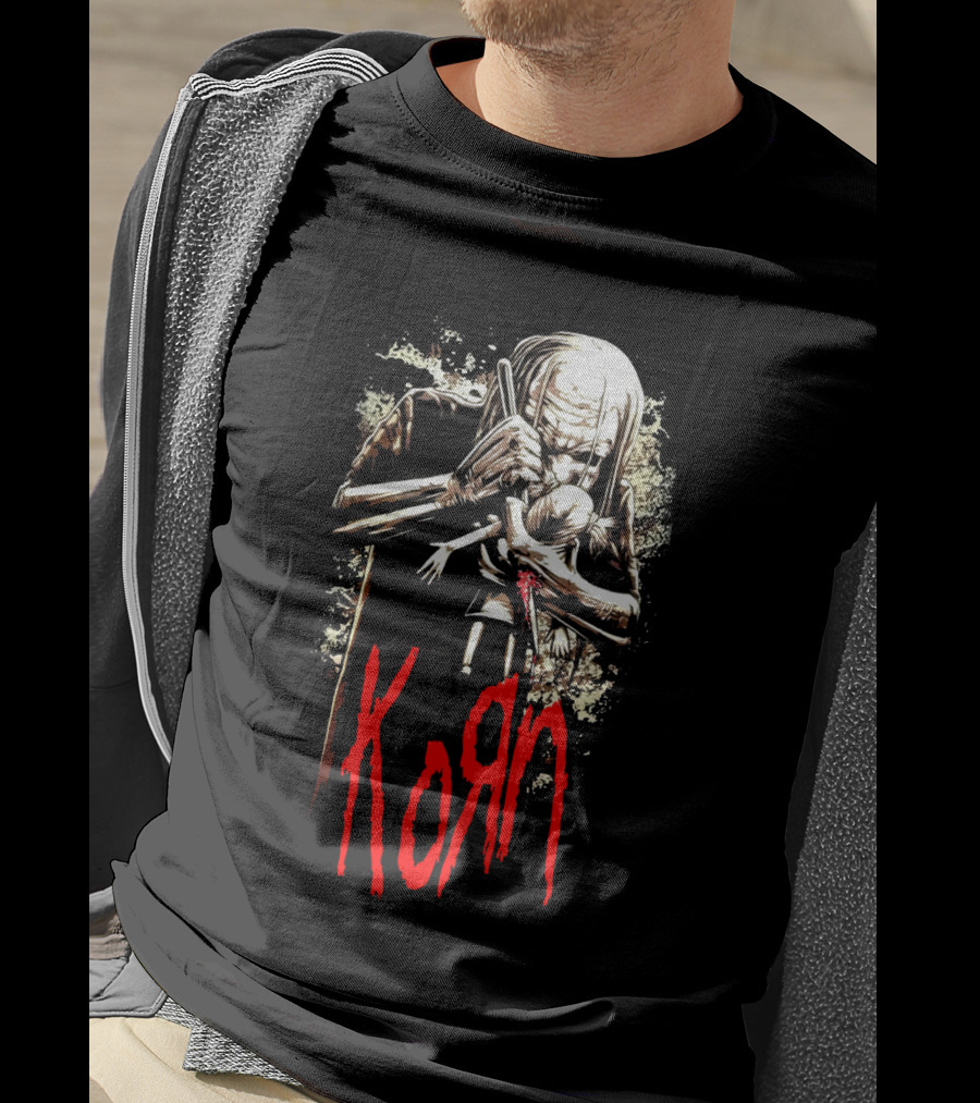 Korn 03 Dark Figure Embrace Bold Red T-Shirt