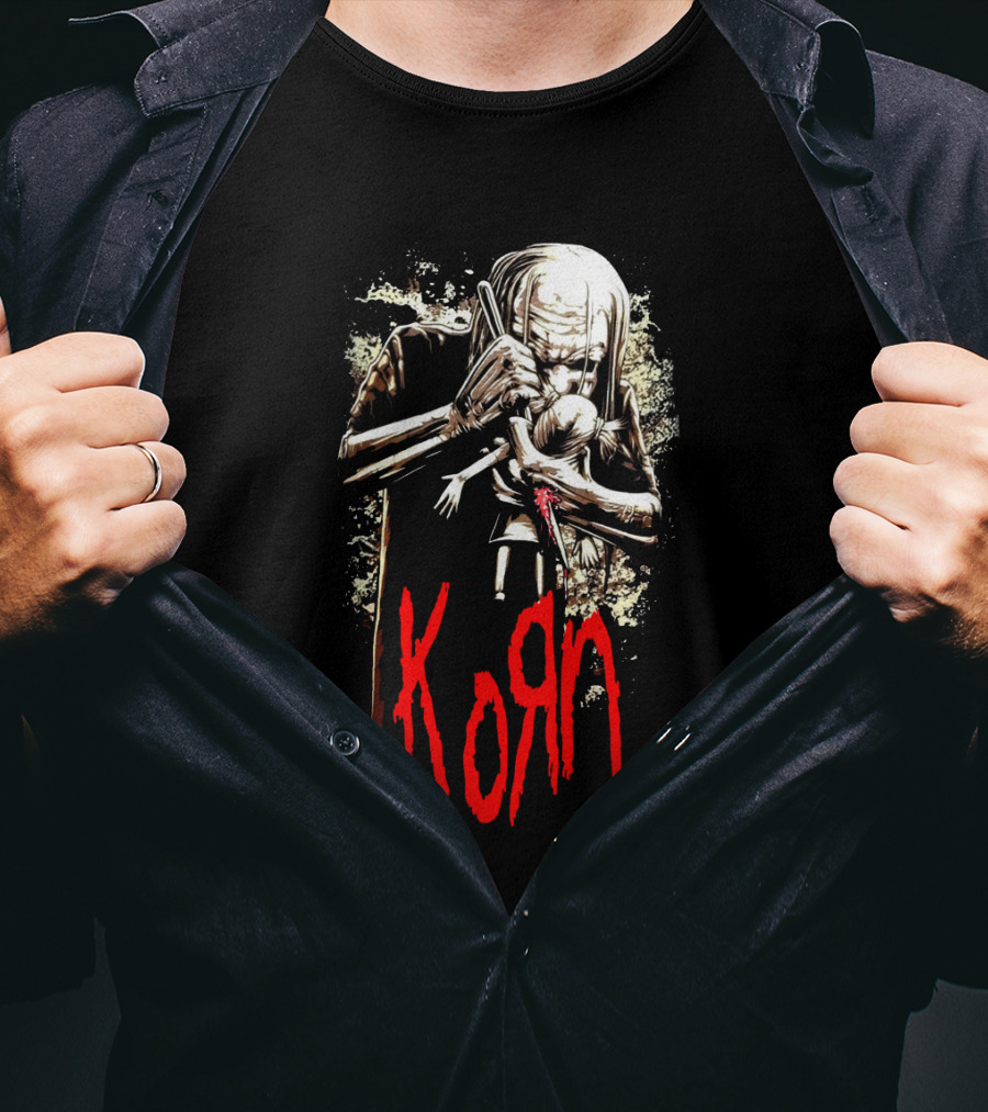 Korn 03 Dark Figure Embrace Bold Red T-Shirt
