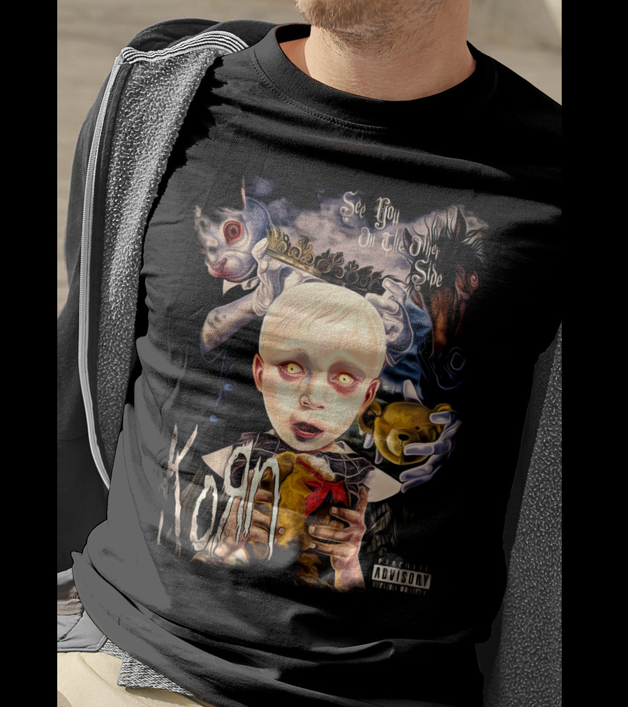 KORN See You On The Other Side Creepy Child And Doll With Clown Faces T-Shirt