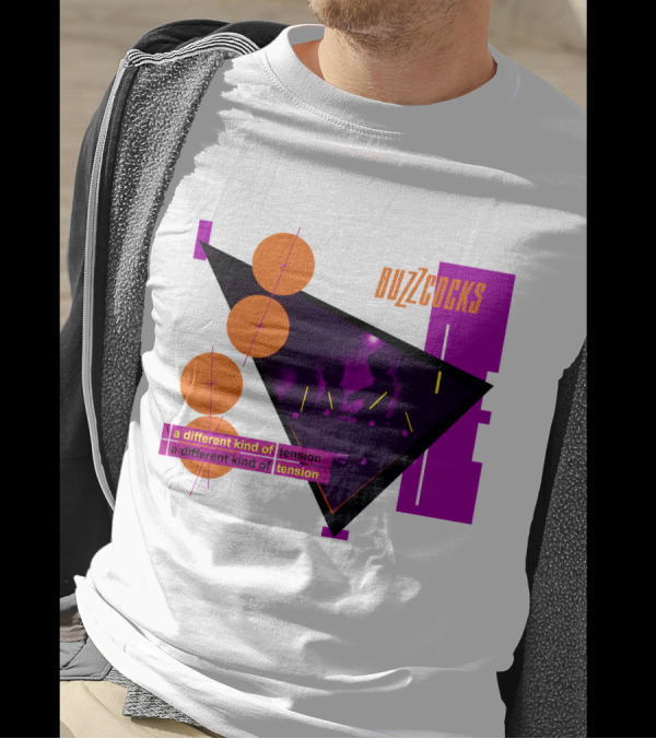 Buzzcocks A Different Kind Of Tension BZC 04 Purple Triangle T-Shirt