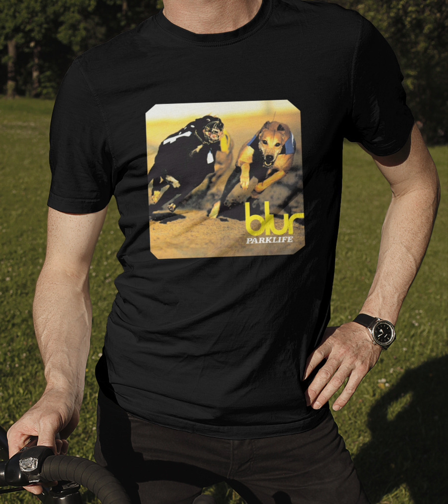 Blur Parklife Racing Dogs Vintage Album Cover T-Shirt