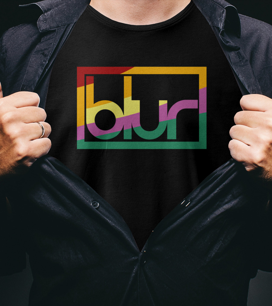Blur 05 – Retro Spectrum Prism T-Shirt