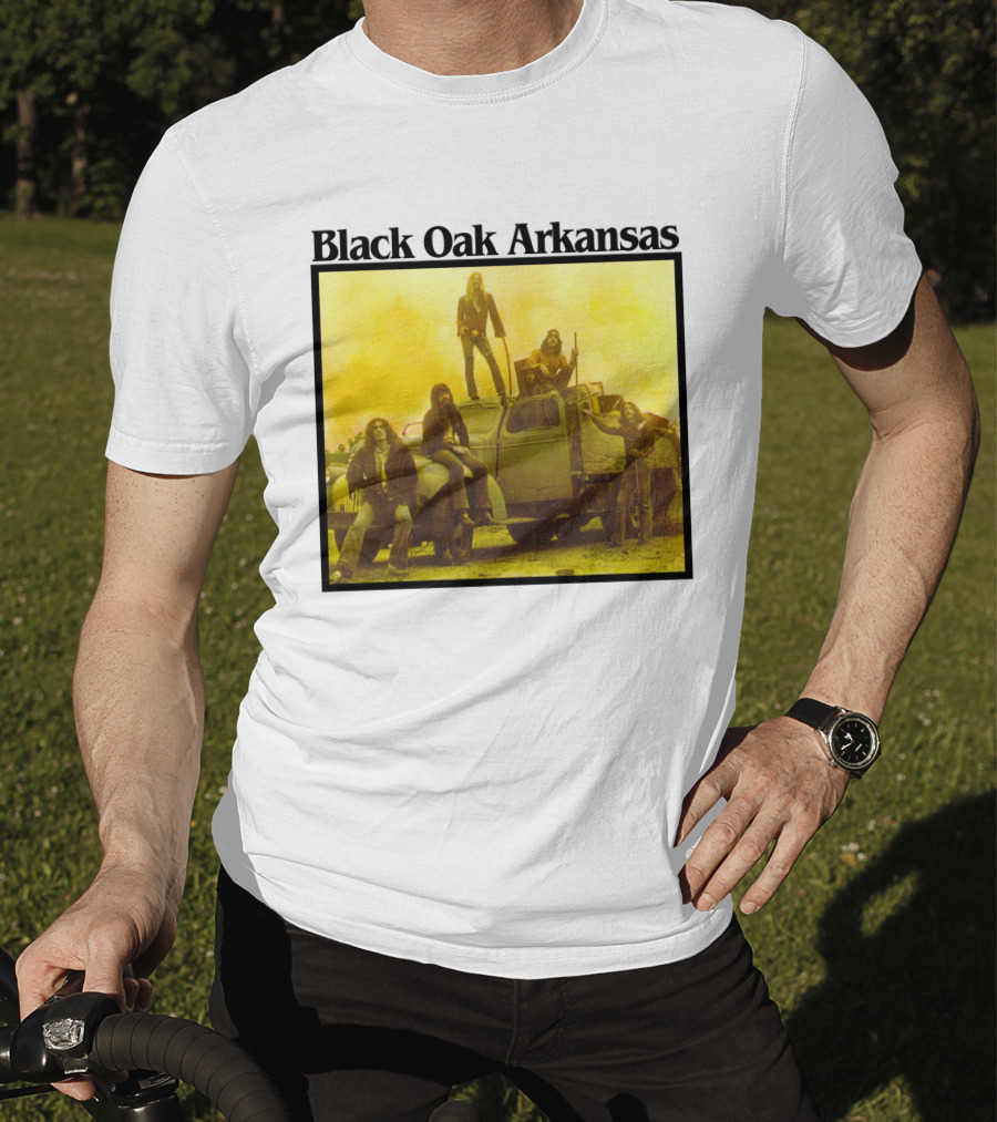 Black Oak Arkansas Band Vintage Yellow Truck Scene T-Shirt