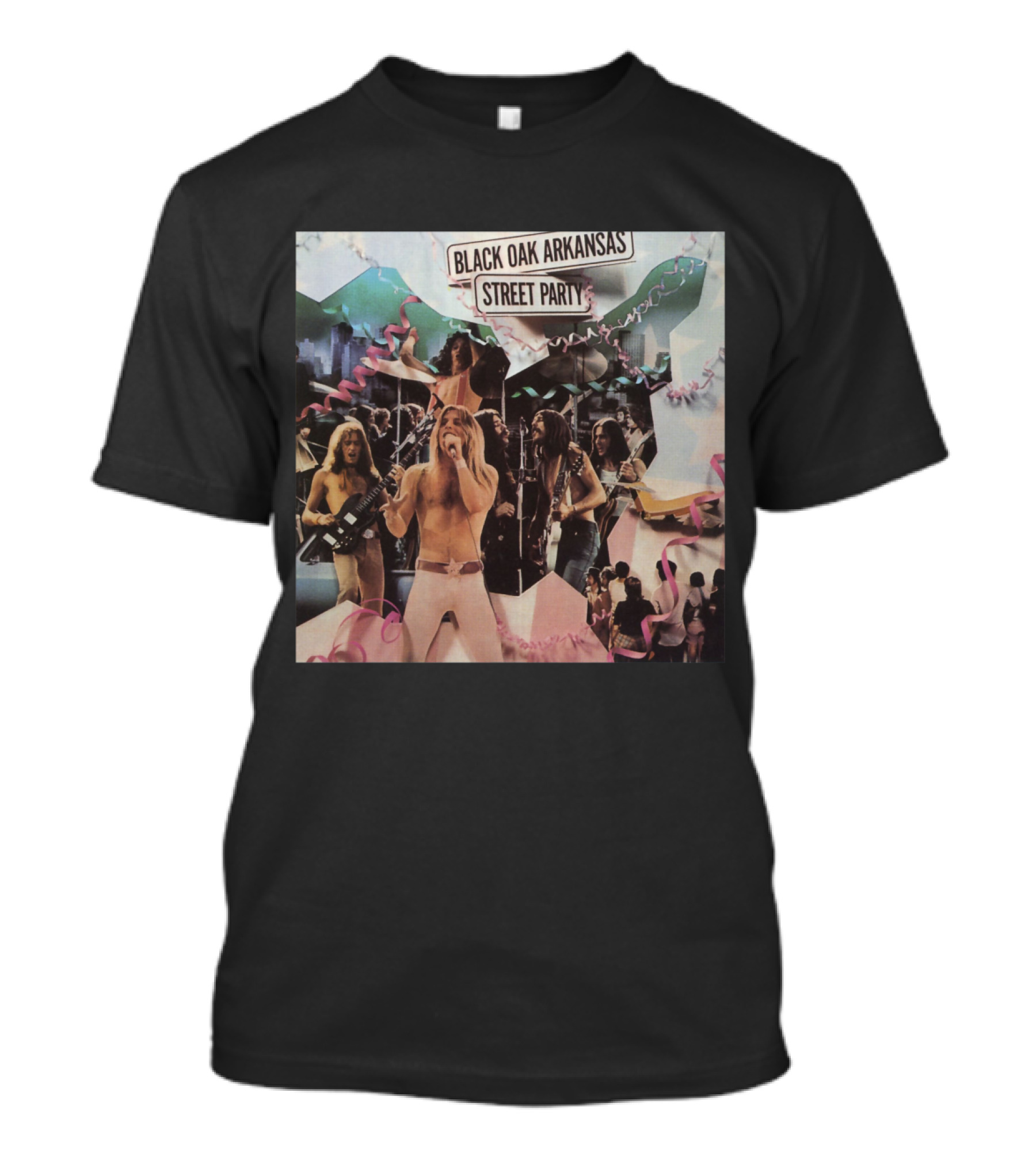 Black Oak Arkansas Street Party Live Performance Collage T-Shirt