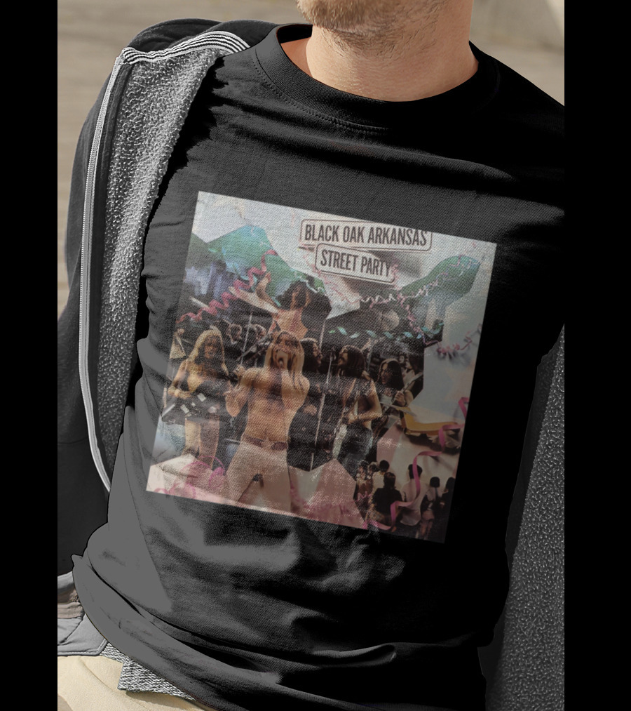 Black Oak Arkansas Street Party Live Performance Collage T-Shirt