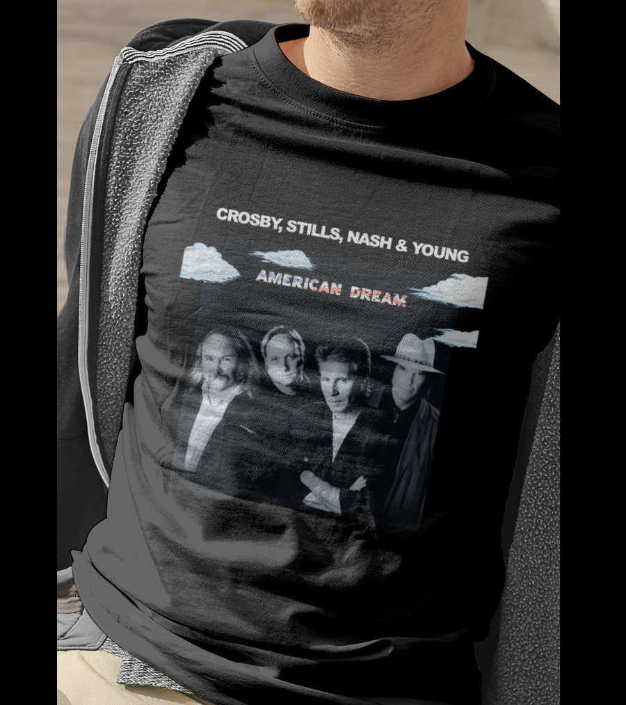 Crosby, Stills, Nash And Young American Dream 06 Album Cover Clouds Image T-Shirt