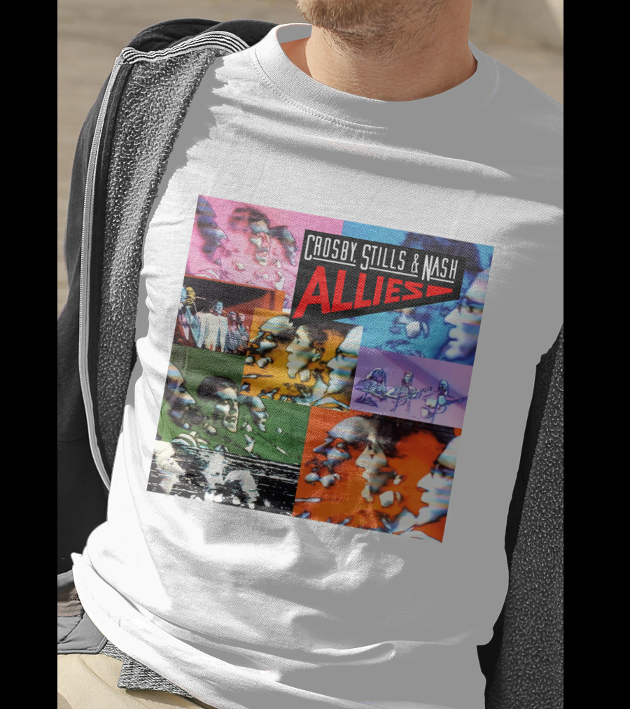 Crosby, Stills And Nash Allies Album Collage T-Shirt