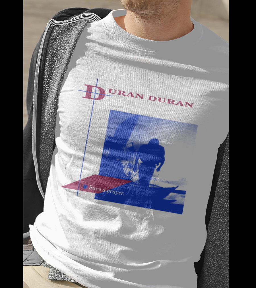 Duran Duran Save A Prayer Blue Abstract T-Shirt