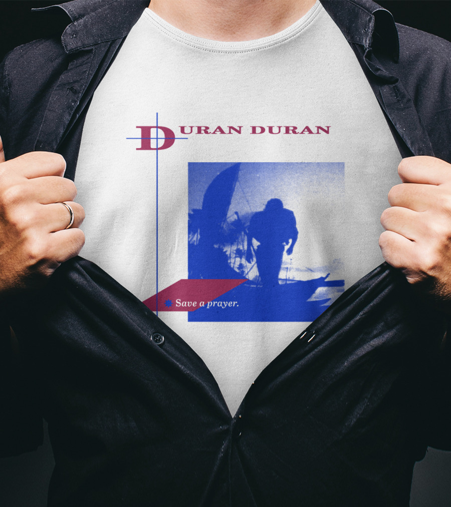 Duran Duran Save A Prayer Blue Abstract T-Shirt