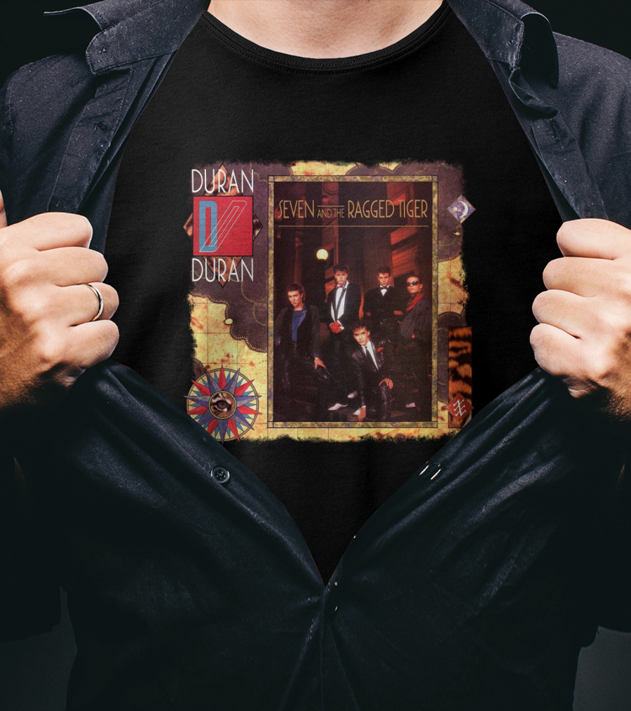 Duran Duran Seven And The Ragged Tiger Vintage Album Cover Art T-Shirt