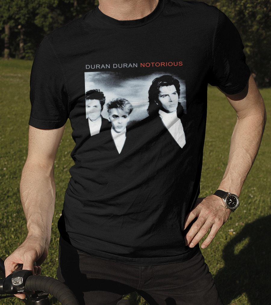 Duran Duran Notorious 1986 Album Cover Black And White Trio T-Shirt
