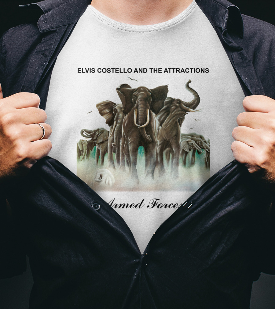 ELVIS COSTELLO AND THE ATTRACTIONS Armed Forces Elephants T-Shirt